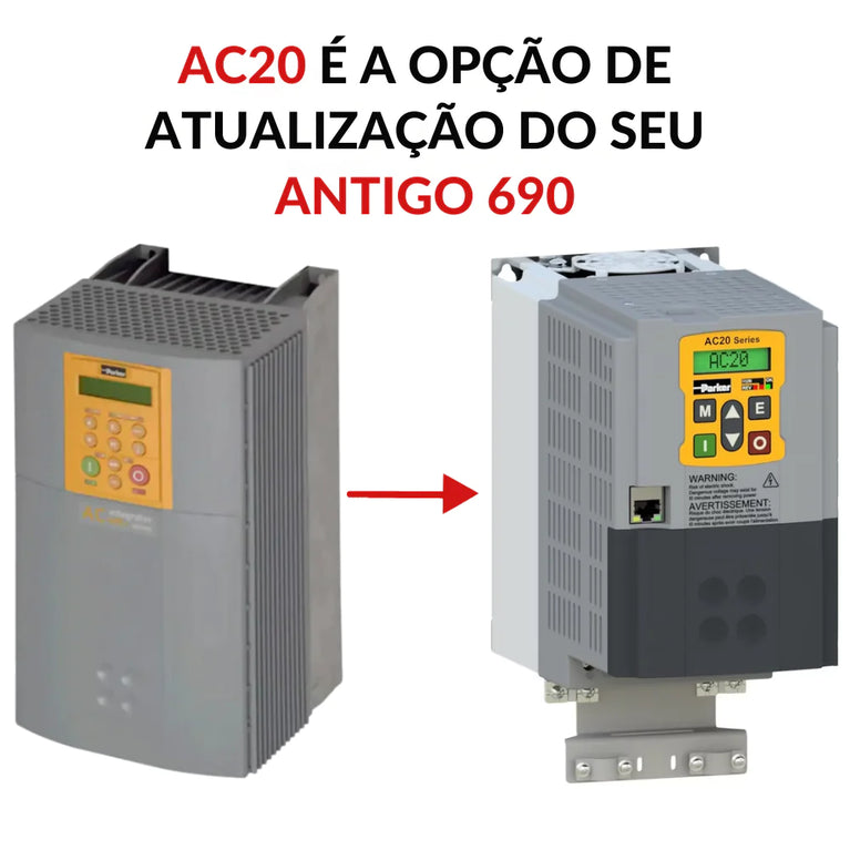 Parker 690-432590D0-B00P00-A400 | Inversor de Frequência 690P Frame D - 3*400/460VAC - 30kW / 59A
