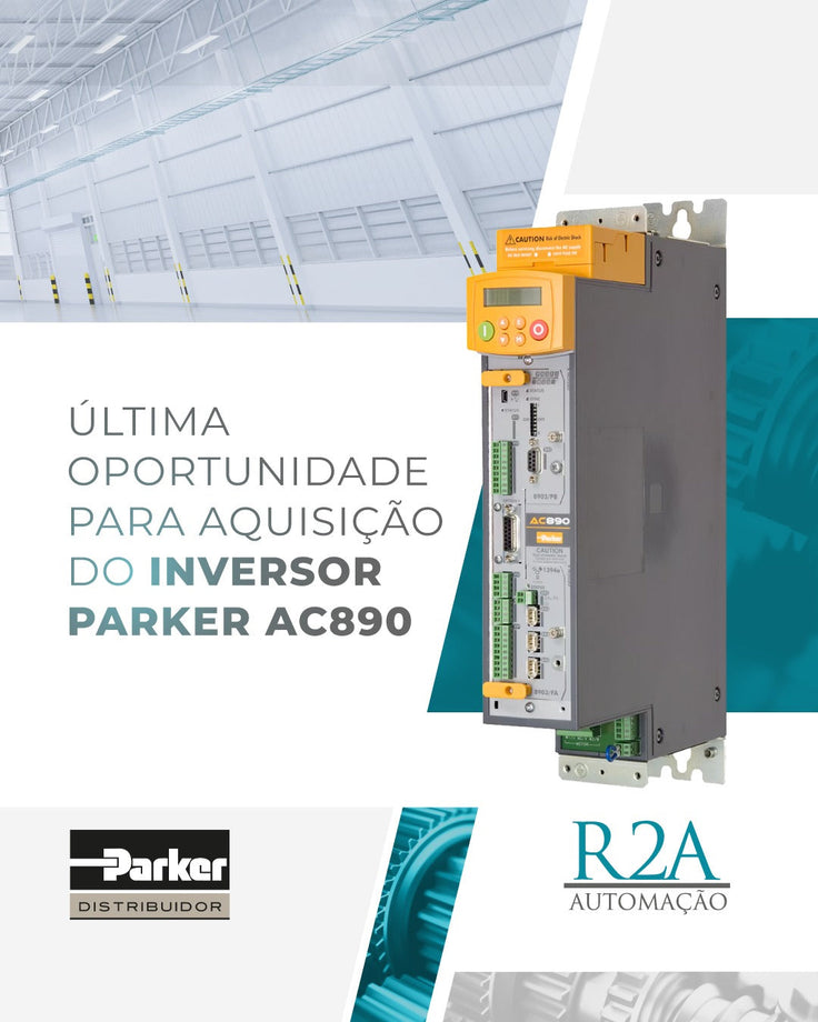 Última oportunidade: Inversor Parker AC890. Garanta suas unidades antes do fim definitivo
