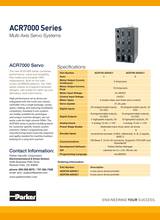 Sistema Servo de Múltiplos Eixos ACR7000 — Especificações